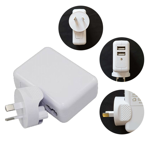 USB Travel Wall Charger AU Power Adapter Plug 5V 2.1A 100V-240V 2 Ports White Colour for iPhone Smartphones & USB Devices CBAT-USB-P