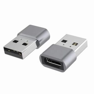 ASTROTEK Type C Female to USB 2.0 Male OTG Adapter 480Mhz For Laptop, Wall Chargers,Phone Sliver 1 Yr