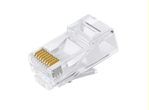 CAT6 UTP -RJ45 Connector 8P8C Network Plug 3 Prong Blade 3U’ Gold plating (50pcs/bag)