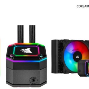 CORSAIR H150i Elite CAPELLIX 360mm Radiator, 3x ML120 RGB PWM Fans, Ultra Bright RGB Pump Head Liquid Cooling,