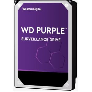 WESTERN DIGITAL Digital WD Purple 3.5' Surveillance HDD 5400RPM 64MB SATA3 6Gb/s 110MB/s 180TBW 24x7 64 Cameras AV NVR DVR 1.5mil MTBF