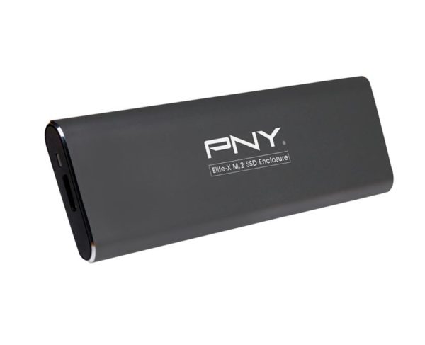 PNY Pro Elite External Portable SSD Enclosure Case 1000MB/s 10Gbps PCIe M.2 to USB3.2 Gen 2 USB-C USB-A for PC Macbook PS4 PS5 Xbox One Android iPad P