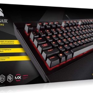 CORSAIR Gaming K68 - IP32 Spill Resistant, Compact Mechanical Keyboard, Cherry MX Red, Backlit Red LED