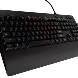 LOGITECH G213 Prodigy RGB Gaming Keyboard, 16.8 Million Lighting Colors Mech-Dome Backlit Keys Dedicated Media Controls Spill-Resistant Durable LS