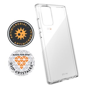 FORCE TECHNOLOGY Aspen Case for Samsung Galaxy Note20 - Clear EFCDUSG266CLE, Antimicrobial, 6-meter drop tested to MIL-STD-810G-516, D3O Impact Protection