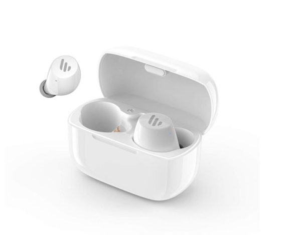 Edifier TWS1 Bluetooth Wireless Earbuds – WHITE/Dual BT Connectivity/Wireless Charging Case/12 hr playtime/9 hr Charge/8mm Magnetic Driver