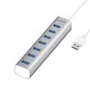 MBEAT 7-Port USB 3.0 Powered Hub – USB 2.0/1.1/Aluminium Slim Design Hub with Fast Data Speeds (5Gbps) Power Delivery for PC and MAC devices