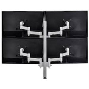 Atdec AWM Quad monitor arm solution - 460mm articulating arms - 750mm post - heavy duty clamp