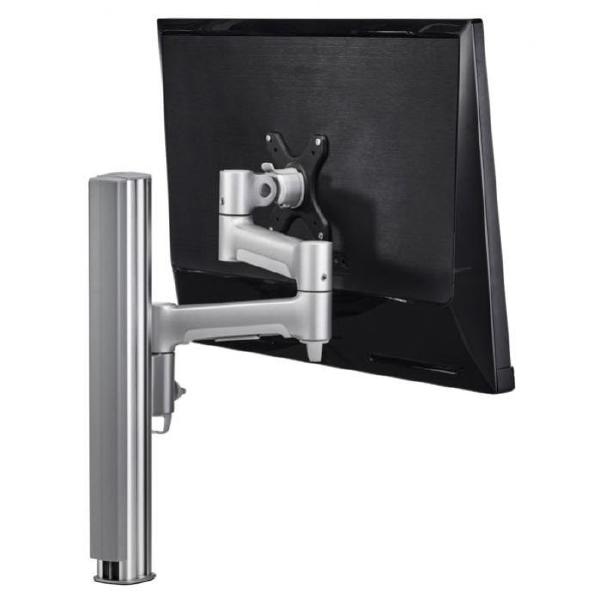 Atdec AWM Single monitor arm solution – 460mm articulating arm – 400mm post – bolt – silver