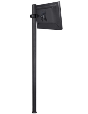 Atdec Spacedec Display Donut Pole 1150mm Black – Single monitor or POS display mount – includes one QuickShift Donut
