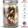 12 Pieces Canning Jars – 480ml Mason Jar Empty Glass Spice Bottles with Airtight Lids and Labels