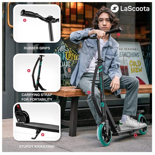 Pulse Kick Push Commuter Scooter Teen Adult Aqua