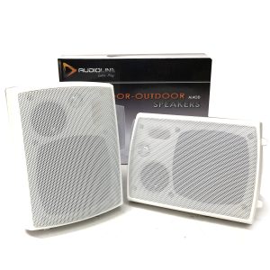 New Audioline Indoor Outdoor Speaker Pair 3-Way 4