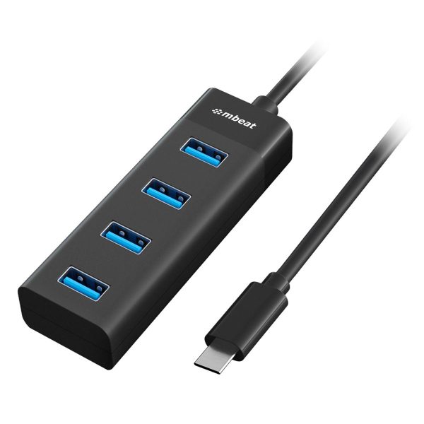 USB-C to 4-Port 3.0 Hub – Black