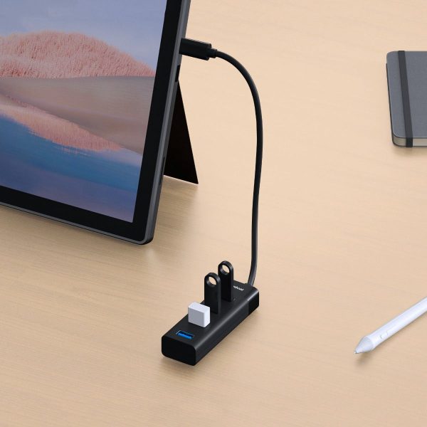 USB-C to 4-Port 3.0 Hub – Black
