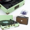 Woodstock II Tiffany Green Retro Bluetooth (TX/RX) Turntable
