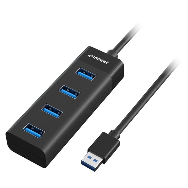 4-Port USB 3.0 Hub – Black