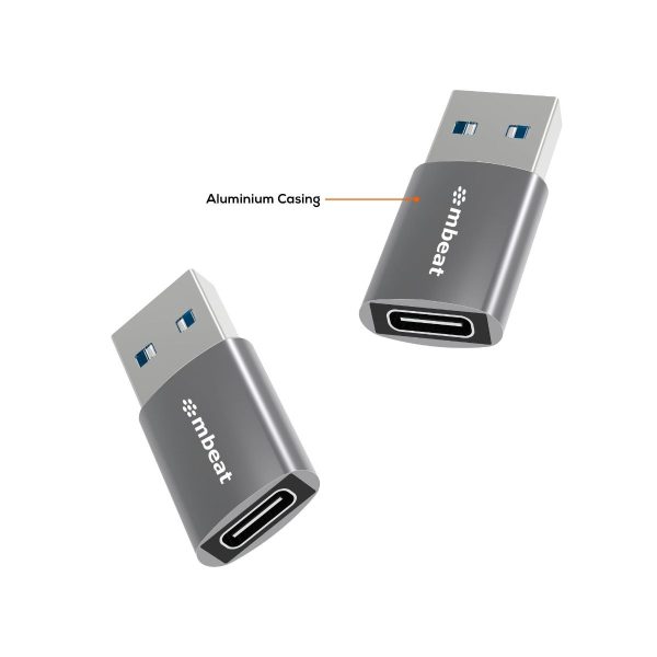 Elite USB 3.0 (Male) to USB-C (Female) Adapter – Space Grey