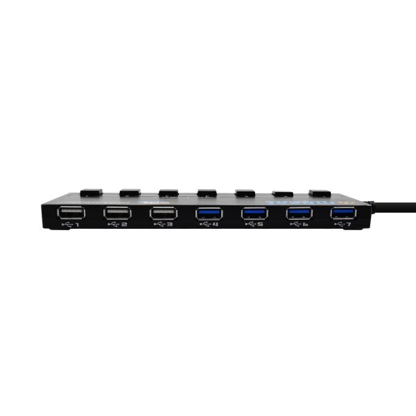 7-Port USB 3.0 and USB 2.0 Hub Manager With Switches