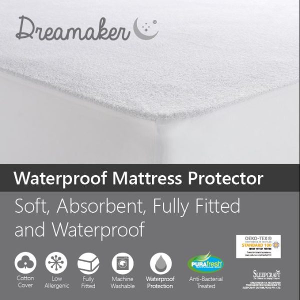Waterproof Fitted Mattress Protector King Bed