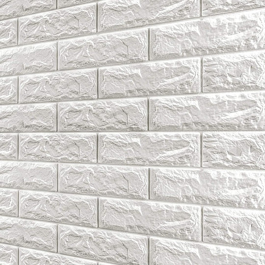 10PCS 3D Foam White Brick Self Adhesive Home Wallpaper Panels 60 x 60cm