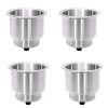 4PCS Stainless Drink Cup Holder Insert for Boat/Car/Truck RV/Camper/Yacht/Sofa
