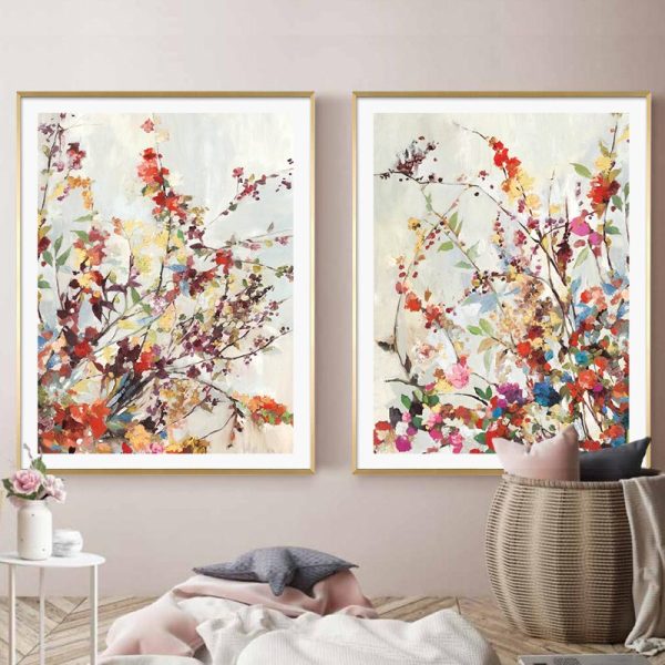 40cmx60cm Coming Spring 2 Sets Gold Frame Canvas Wall Art