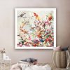 50cmx50cm Coming Spring Square Size White Frame Canvas Wall Art