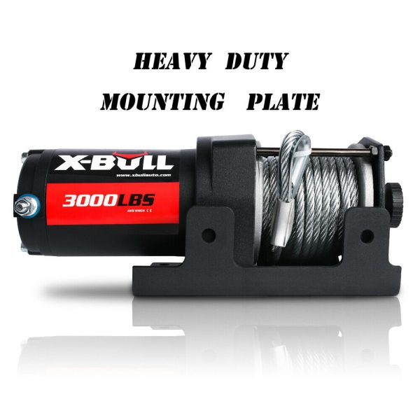 Electric Winch 3000lbs/1360kg Wireless 12V Steel Cable ATV 4WD BOAT 4X4