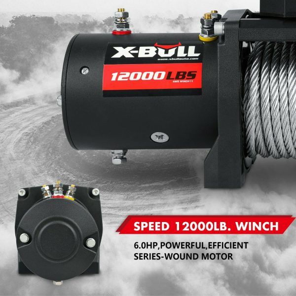 Electric Winch 12000LBS/5454KGS Steel Cable 12V Wireless Remote Offroad
