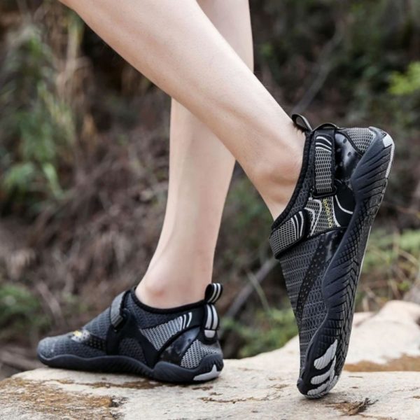 Men Women Water Shoes Barefoot Quick Dry Aqua Sports Shoes – Black Size EU37 = US4