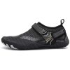 Men Women Water Shoes Barefoot Quick Dry Aqua Sports Shoes – Black Size EU38 = US5