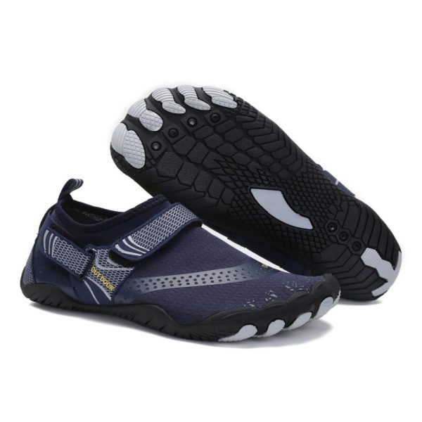 Men Women Water Shoes Barefoot Quick Dry Aqua Sports Shoes – Blue Size EU37 = US4