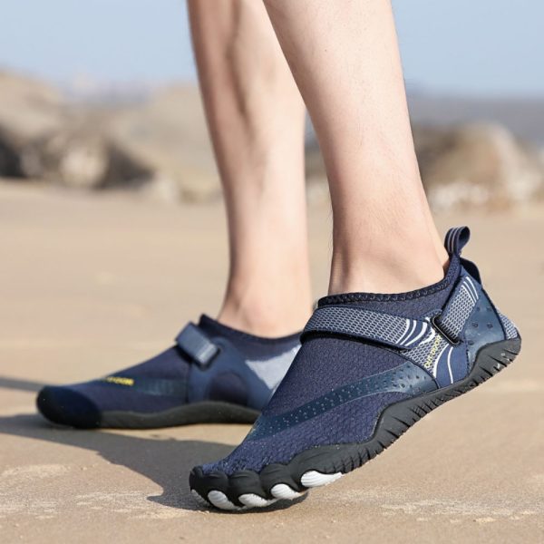 Men Women Water Shoes Barefoot Quick Dry Aqua Sports Shoes – Blue Size EU43 = US8.5