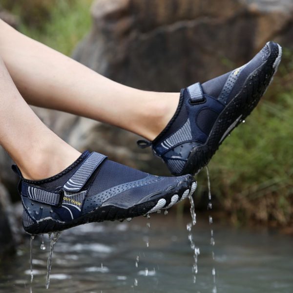 Men Women Water Shoes Barefoot Quick Dry Aqua Sports Shoes – Blue Size EU43 = US8.5