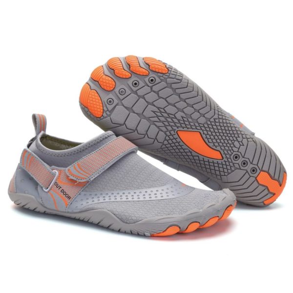 Men Women Water Shoes Barefoot Quick Dry Aqua Sports Shoes – Grey Size EU36=US3.5