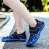 Kids Water Shoes Barefoot Quick Dry Aqua Sports Shoes Boys Girls (Pattern Printed) – Blue Size Bigkid US5.5 = EU37