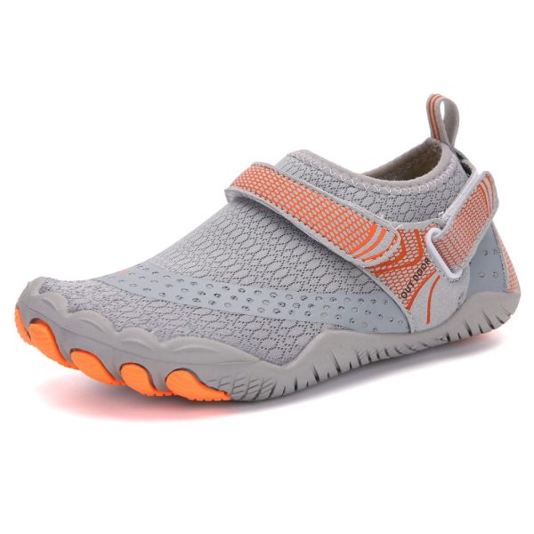 Kids Water Shoes Barefoot Quick Dry Aqua Sports Shoes Boys Girls – Grey Size Bigkid US2=EU32