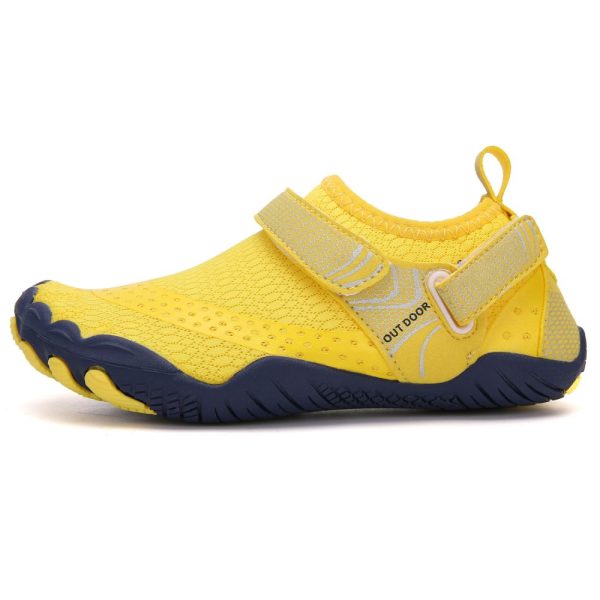Kids Water Shoes Barefoot Quick Dry Aqua Sports Shoes Boys Girls – Yellow Size Bigkid US3 = EU34