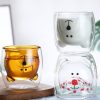 2pcs Cute Mugs Double Wall Insulated Glasses for Juice Coffee Tea Milk – Polar Bear