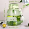 Clear Large Water Bottle Water Jug with Adjustable Shoulder Strap – Green