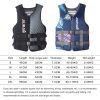 Life Jacket for Unisex Adjustable Safety Breathable Life Vest for Men Women(Black-XXL)