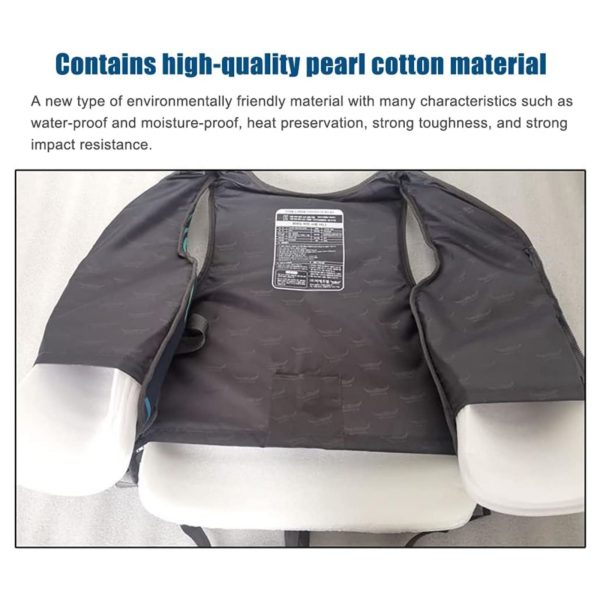 Life Jacket for Unisex Adjustable Safety Breathable Life Vest for Men Women(Grey-XL)