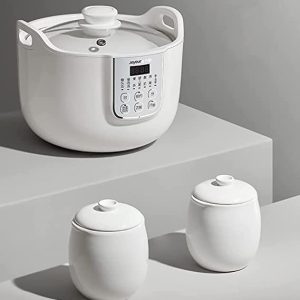 Joyoung White Porclain Slow Cooker 1.8L with 3 Ceramic Inner Containers