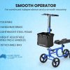 EQUIPMED Knee Walker Scooter Folding Mobility Alternative to Crutches Wheelchair