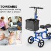 EQUIPMED Knee Walker Scooter Folding Mobility Alternative to Crutches Wheelchair