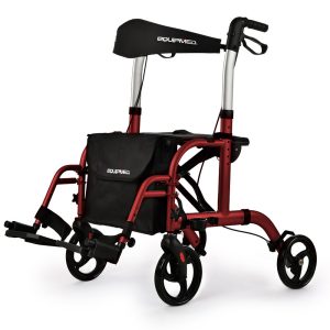 EQUIPMED Rollator Transit Wheelchair Walking Frame Walker Seniors Elderly Aid.