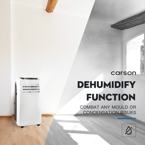 CARSON Portable Air Conditioner – Mobile Fan Cooler Dehumidifier Aircon