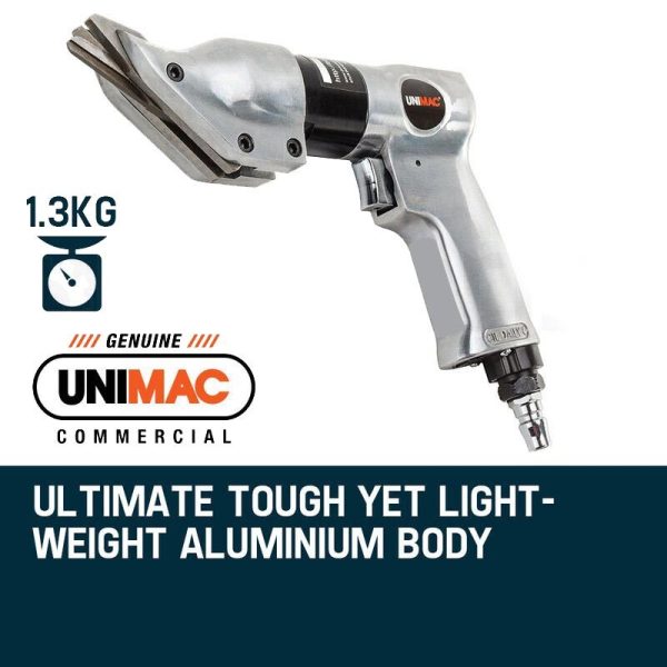 UNIMAC Pneumatic Metal Shears – Air Tin Snips Steel Aluminium Sheet Cutters