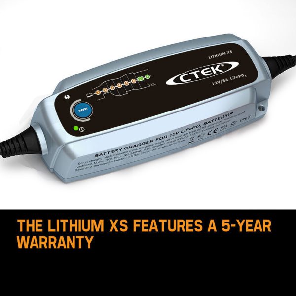 Lithium XS Smart Battery Charger 12V 5A Trickle Motorcycle Car Boat Bike